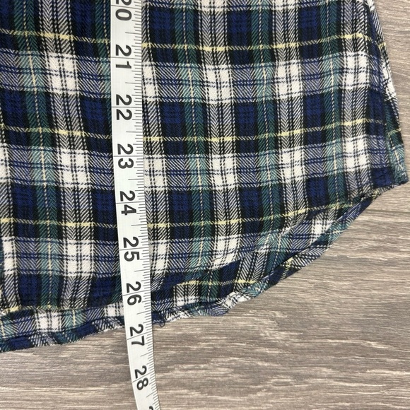 Rails Hunter Plaid Button Front Shirt Blue Green Soft Rayon Size XS - Picture 9 of 10